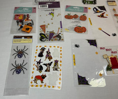 Mixed Lot of Scrapbooking Stickers, Open Packages, Partially Used, Many Brands