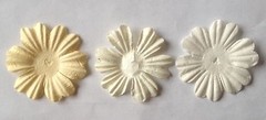 10 Flowers flower Cream petals Off White Handmade Mulberry Paper wedding baptism