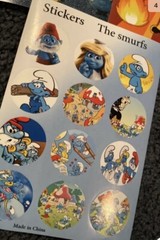 1 Sheet Stickers, The Smurfs , New, For Kids
