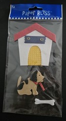Paper Bliss adhesive accents – Dog House Bone 3pcs