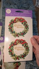 Vintage Gifted Line Stickers John Grossman Lot Christmas Victorian Lot 12 Packs