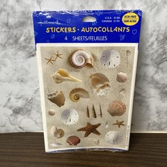 Vintage Hallmark Stickers Seashells Shells Sand Dollar Starfish NIP SEALED
