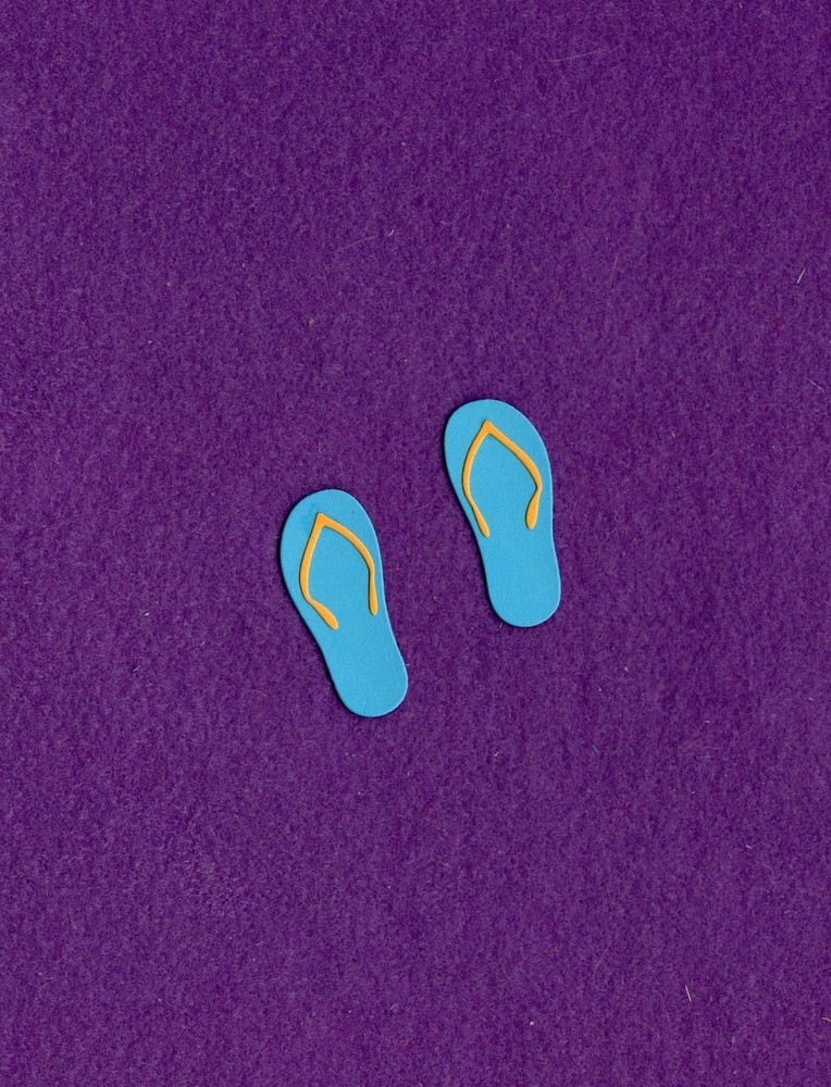 FLIP FLOPS # 2 die cuts scrapbook cards