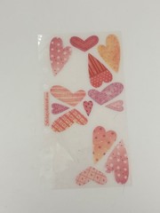 Stickerpotamus Clear Stickers Hearts Assorted 16 Pcs Transparent