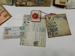 Junk Journal Add-Ons Handmade Tags Card Envelope File Clipboard Ephemera Set 1
