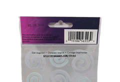 New EK Success Vellum Swirl Stickers 18 Count Purple & Blue Crafting Sticko