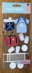RARE JOLEES INDOOR VOLLEYBALL Champs Volley Ball Sport Pads Net Jump 3D STICKERS