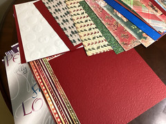 Scrapbooking Christmas 12 x 12 Paper Lot 121 Total +Extra Unopened Packs, Loose