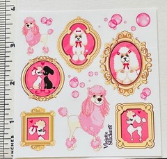 Violette Stickers Pink Paris Poodle Dog Crafts Planner Supply Scrapbook