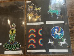 80’s Sticker Sample Pages Slicker Stickers Prisms Unicorns Hippo Rainbow NY