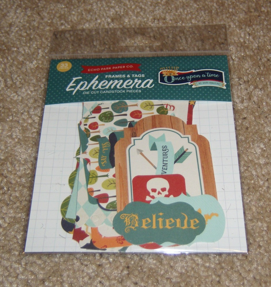 Carta Bella Ephemera DieCut Assortment ~ Prince Once Upon A Time …Frames/Tags