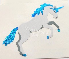 UNICORN STICKER SHEET STRIP PRISMATIC GLITTER MRS. GROSSMAN’S SPARKLE UNICORNS