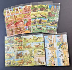 LOT OF 7 Full Sheets VTG Animals Birds Dogs EAS Die Cut Paper Scrap Germany