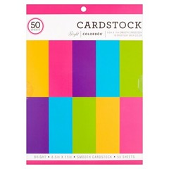 Colorbok Bright Smooth Cardstock Sheets, 50 Count