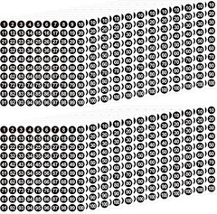 Vinyl Number Stickers 1-100 0.4″ Round 50 Sheets Black Label Pack – US