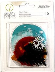 American Crafts Christmas Acetate Shapes Seven Paper 2015 Snowflakes 10pc