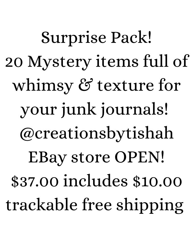 Surprise Pack Handmade Ephemera,Junk Journal,tag,embellishment Mixed Media