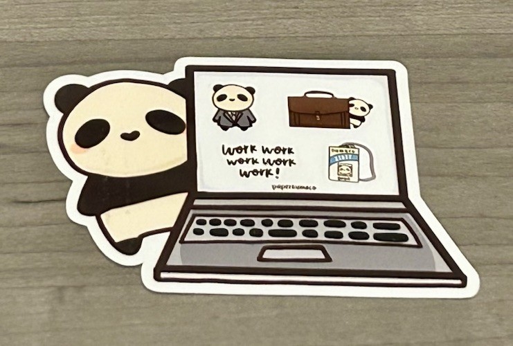 NEW PaperKumaCo Work Laptop Sticker Sampler Paper Kuma Co Stickers