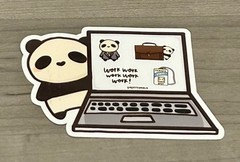 NEW PaperKumaCo Work Laptop Sticker Sampler Paper Kuma Co Stickers