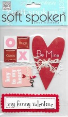MAMBI Soft Spoken Valentine’s Day Embellishments Love Heart Romance XOXO