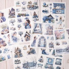 Garden Junk Journal Stickers, 50 Sheets, Scrapbook Supplies, Watercolor6018