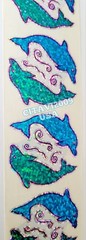 HAMBLY STUDIOS PRISMATIC BLUE TEAL DOLPHINS OCEAN VINTAGE RARE RETIRED