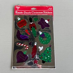 Vintage Hallmark Razzle Dazzle Christmas Stickers Foil Holiday 1985 NOS Sealed