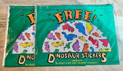 1989 Highlights for Children Sealed Dinosaur Stickers 40+ in original packaging