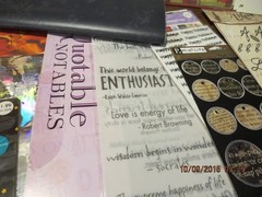 LOT OF CRAFT SUPPLIES–CARDSTOCK-DIECUT STICKERS-QUOTABLE NOTABLES & MORE–#T12A