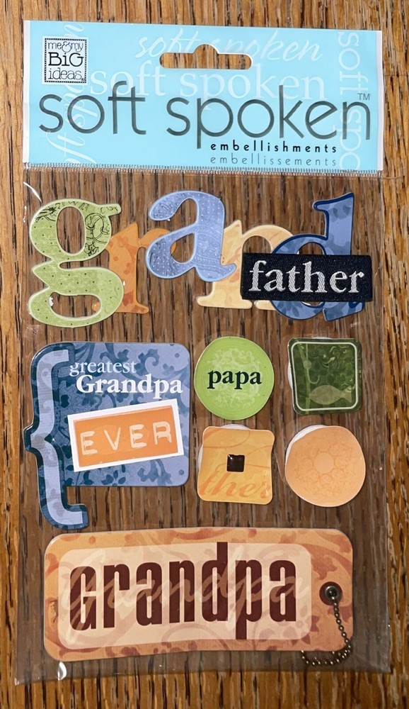 SOFT SPOKEN GRANDFATHER PAPA GRAD- DAD Greatest Grandpa Ever Family Pop Stickers