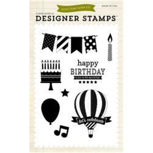 Echo Park Designer Stamps LETS CELEBRATE BIRTHDAY Steel Dies Scrapbooking