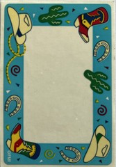 SOUTHWEST NAME LABEL Stickers (1pc)Frances Meyer•Western•Boots •Cowboy Hat•Meet