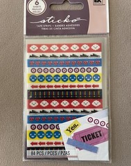 SIX Sheets Of Sticko “Icon” Tape Strips, Includes 84 Pieces, New In Package!