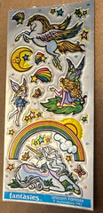 Vintage Unicorn Stickers 80’s Prisms + Rare Foiled Illuminations Fantasies Sheet