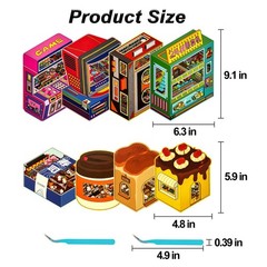 8 Sets Big Foldable 3D House Stickers – Fun DIY Decor for Kids & Adults, Stress