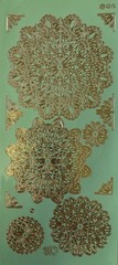 GOLD FOIL DECORATED CIRCLE OUTLINE Stickers(13pc)Photo Corners•Card Making•
