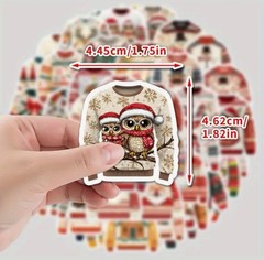 50 PACK CHRISTMAS SWEATERS 2” VINYL STICKERS BULK LOT UGLY CUTE FUNNY 50PCS