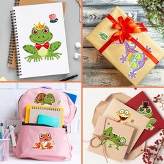 36 PCS Make a face Sticker for Kids Toddlers, Make Your Own Reptile Animal Mi