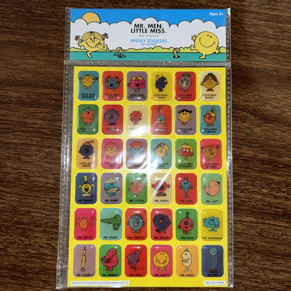Mr. Men Little Miss epoxy sticker package 2012