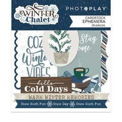 Crafts PP Die Cuts Winter Chalet Cozy Cuddle Weather Cabin Snow Hot Cocoa Season