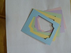 «Wall» style Scrapbooking frames set of 5 in 5 pastel colors