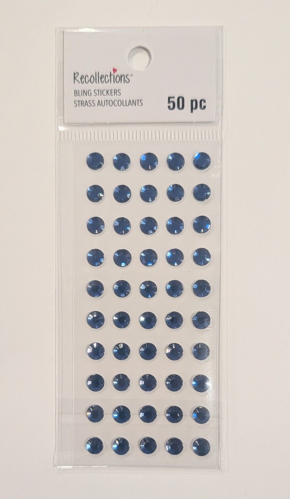 Blue Rhinestones Bling Gems Scrapbooking Stickers By Recollections