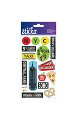 Crafts Stickers New York City NYC Taxi Soho Empire Central Park Apple Pizza 5th