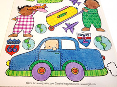 Creative Imaginations Baby Travel Scrapbook Stickers Road Trip Airplane Suitcase