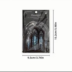 10PC XXL P.E.T. Stained Glass Church Window Stickers-Mixed Pack -DIY Crafts