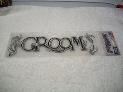 Sticko Sew Whats? EK Success Embroidered Stickers GROOM