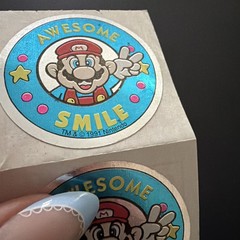 3 Vtg 1991 Super Mario Bros. Peace Nintendo Foil Sticker Sticker Club 90s RARE!