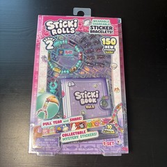 Sticki Rolls Sticki Book Wearable & Shareable Sticker Teal Bracelet + Book NEW