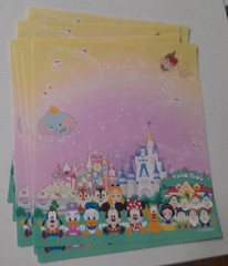 NEW TOKYO DISNEYLAND DISNEY STATIONARY SET PAPERS AND MATCHING ENVELOPES