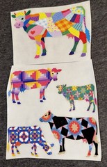 Sandylion Mylar Stickers COWS ON PARADE Sheets